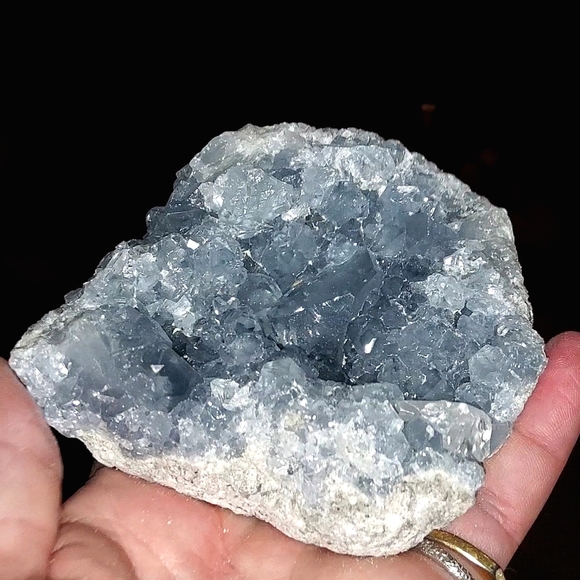 Big & Sparkling Blue Celestite Cluster - Picture 6 of 14